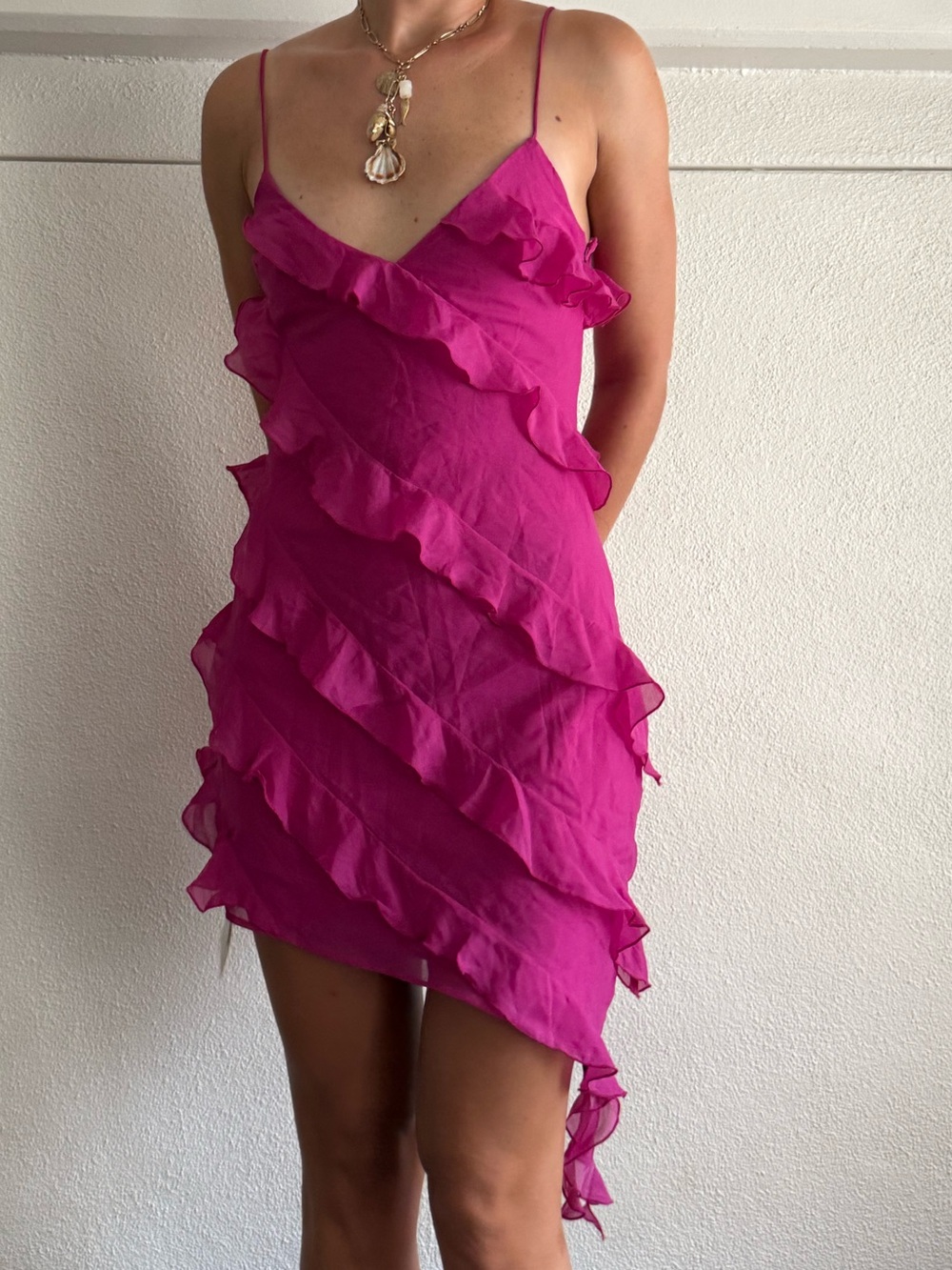 Abercrombie & Fitch Pink Ruffle Dress